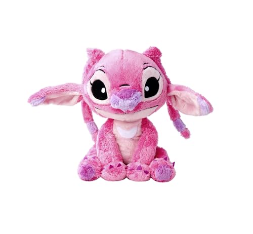 Simba 6315876954NPB - Disney Lilo und Stitch Plüschfigur, 25cm, Angel, Kuscheltier, ab den ersten Lebensmonaten geeignet, Pink von Simba