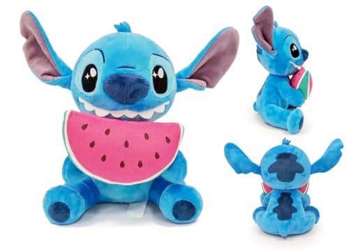 Simba Stitch Plüschtier mit Wassermelone, 25 cm, Disney-Lizenz, 100% Original, geeignet für alle Altersgruppen (6315870192) von Disney