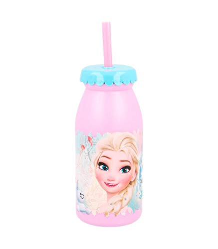 Frozen Milchflasche 300 ml mit Strohhalm (Stor 86813) von Disney