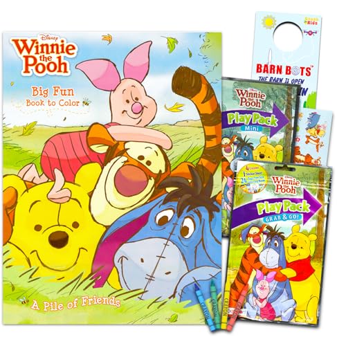 Winnie Puuh Malbuch-Aktivitätsset für Kinder – Bündel mit Winnie Puuh Malbuch, regulären und Mini-Spielpackungen und mehr | Geschenke mit Winnie Puuh Thema von Disney