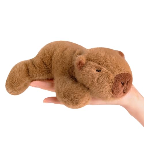 Ditucu Niedliche Capybara-Plüschtiere, weiche Capibara-Plüschpuppe, kleine Plüschtiere, Geschenke für Kinder, Braun, 19,8 cm von Ditucu