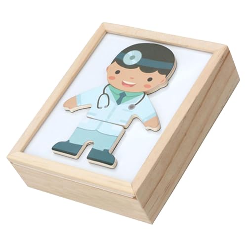 Anziehpuzzle für Kleinkinder, Bärenpuzzle aus Holz | Magnetisches Vorschul-Lernspielzeug zum Anziehen mit Bären - Kleinkind-Puzzles zum Sortieren und Zuordnen von Puzzles, passende Spiele, Cartoon-Mus von Diuyzoc