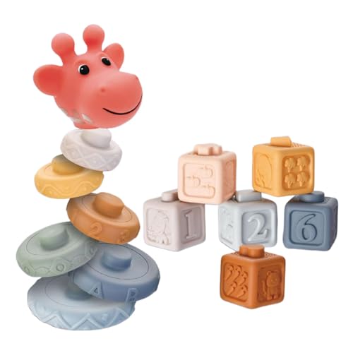 Diuyzoc Kids Building Blocks Game, Sensory Stacking Toys Board Game, Animal Shaped Design, Colorful Building Blocks Game, Balance Stacking Blocks Toy, Easy to Use, Portable for Home Kindergarten von Diuyzoc