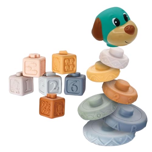 Diuyzoc Kids Building Blocks Game, Sensory Stacking Toys Board Game, Animal Shaped Design, Colorful Building Blocks Game, Balance Stacking Blocks Toy, Easy to Use, Portable for Home Kindergarten von Diuyzoc