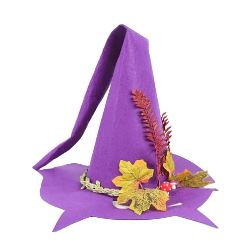 Diuyzoc Kids Witch Hat | Witch Hat Halloween Costume | Wide Brim Pointed Witch Hat | Kids Halloween Witch Hat | Witch Hat Cosplay Accessory | Not Easy To Damage For Stage Performances And All von Diuyzoc