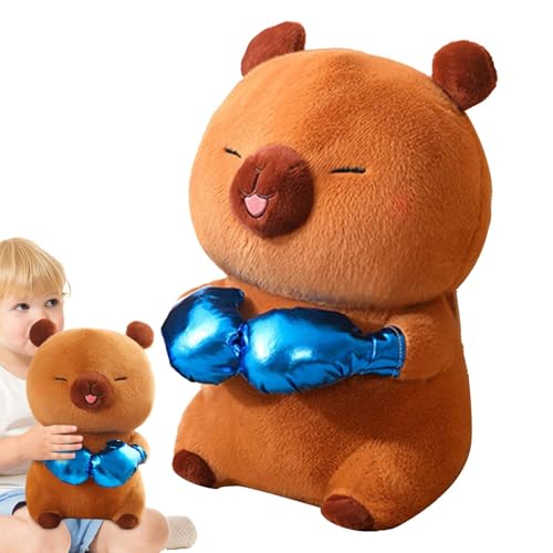 Diuyzoc Plush Boxing Capybara | Cuddly Animal Toy | Huggable Capybara Plush | Sofa Decoration Plush Toy | Bed Decor Animal Toy | Shared Happiness Dependable Companion for Years von Diuyzoc