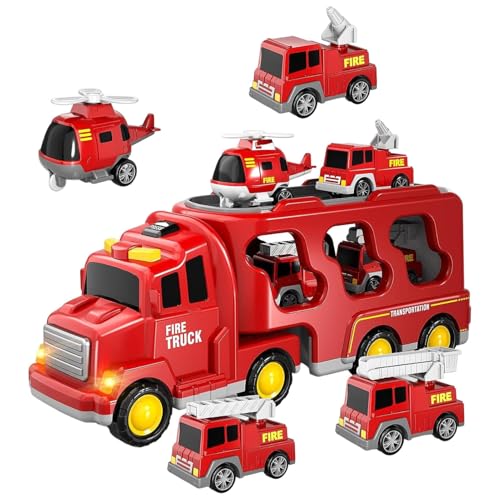 Diuyzoc Toy Car Truck Boys, Boys Small Car Toy, Construction Vehicles, Children Indoor Transport Car Toy, Inertia Truck Toy, Easy to Use, Portable for Kids von Diuyzoc