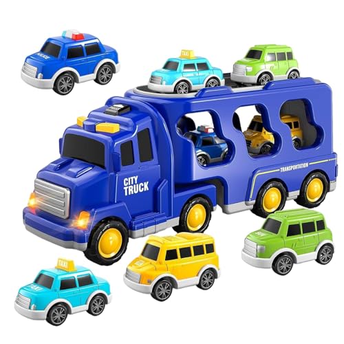 Diuyzoc Toy Car Truck Boys, Boys Small Car Toy, Construction Vehicles, Children Indoor Transport Car Toy, Inertia Truck Toy, Easy to Use, Portable for Kids von Diuyzoc