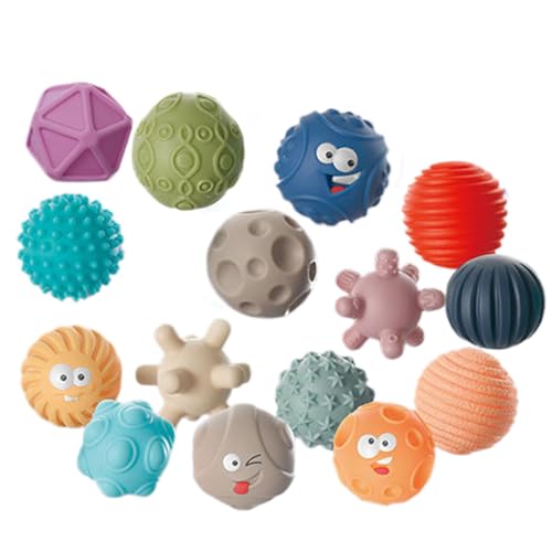 Soft Squeezy Balls Set | Textured Sensory Balls | Colorful Sensory Toys | Soft Play Balls | Stress Relief Toys for Kids | Entertaining Toys Present for Mothers and Children Alike von Diuyzoc