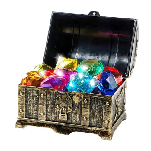 Swimming Toys Treasure Box Pool, Diving Pool Toys, Fake Gems Home Decoration, Gemstones Diving Ball Streamers, Swimming Pool Toys, Easy to Use, Portable for Kids Boy Girl von Diuyzoc