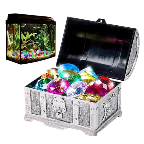 Swimming Toys Treasure Box Pool, Diving Pool Toys, Fake Gems Home Decoration, Gemstones Diving Ball Streamers, Swimming Pool Toys, Easy to Use, Portable for Kids Boy Girl von Diuyzoc