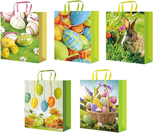 10 Geschenktüten Ostern Osterhase 23x18x10 Geschenktaschen Tragetasche Ostertüten Ostertaschen 13-2021 von Diverse