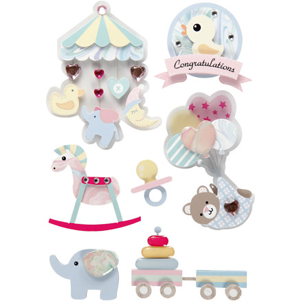 3D Sticker, Baby, H 25-70 mm, B 20-55 mm, Dicke 7 mm, 8 Stk/ 1 Pck 3D Sticker, Baby, H 25-70 mm, B 20-55 mm, Dicke 7 mm, 8 Stk/ 1 Pck von Diverse