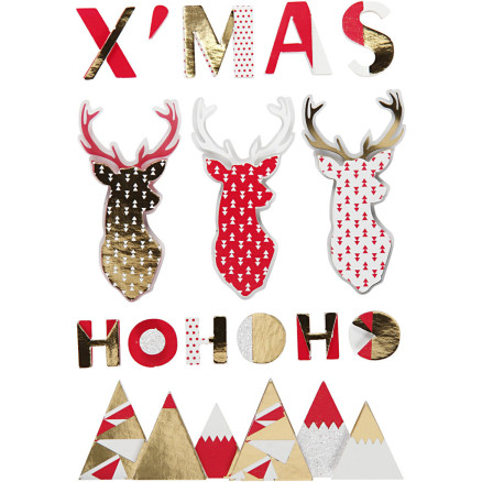 3D Sticker, Rentiere, H 15-62 mm, B 14-100 mm, Dicke 5 mm, 15 Stk/ 1 Pck 3D Sticker, Rentiere, H 15-62 mm, B 14-100 mm, Dicke 5 mm, 15 Stk/ 1 Pck von Diverse