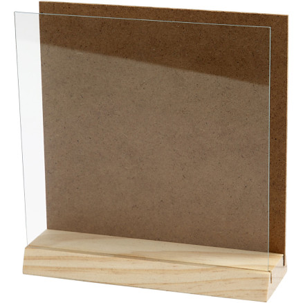 3D-Platte mit Glas, Größe 15x15 cm, 1 Satz 3D-Platte mit Glas, Größe 15x15 cm, 1 Satz von Diverse