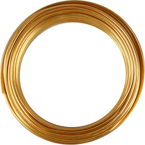 AluminiuMonaht, Gold, rund, Dicke 3 mm, 29 m/ 1 Rolle von Diverse