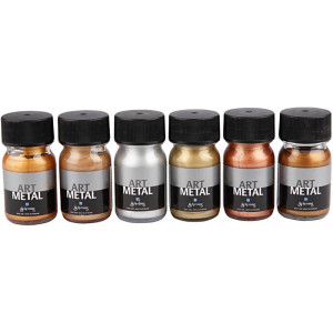 Art Metal Farbe, Metallic-Farben, 30 ml/ 6 Pck von Diverse