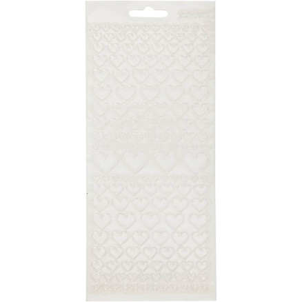 Aufkleber, Herzen, Blatt 10x23 cm, transparent, 1 Blatt Aufkleber, Herzen, Blatt 10x23 cm, transparent, 1 Blatt von Diverse