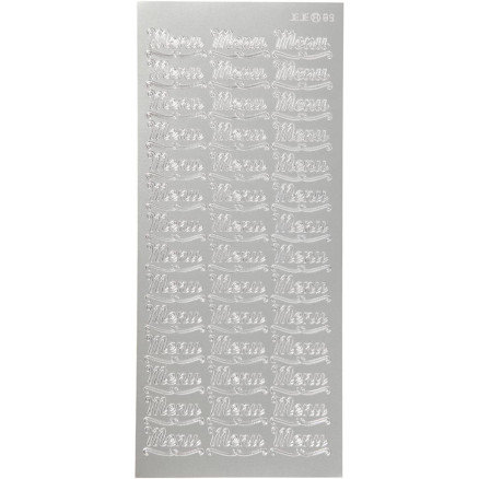 Aufkleber, Menü, Blatt 10x23 cm, silber, 1 Blatt Aufkleber, Menü, Blatt 10x23 cm, silber, 1 Blatt von Diverse