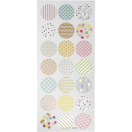 Sticker, Pastelltöne, Blatt 10x23 cm, ca. 21 Stk, 1 Bl. Sticker, Pastelltöne, Blatt 10x23 cm, ca. 21 Stk, 1 Bl. von Diverse