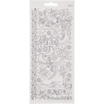 Aufkleber, Schlittschuhe, Blatt 10x23 cm, 1 Blatt Aufkleber, Schlittschuhe, Blatt 10x23 cm, 1 Blatt von Diverse