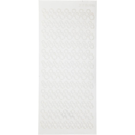 Aufkleber, Schnuller, Blatt 10x23 cm, weiß, 1 Blatt Aufkleber, Schnuller, Blatt 10x23 cm, weiß, 1 Blatt von Diverse