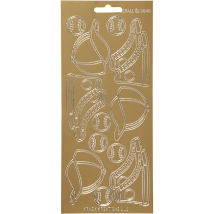 Aufkleber, Sport, Blatt 10x23 cm, gold, 1 Blatt Aufkleber, Sport, Blatt 10x23 cm, gold, 1 Blatt von Diverse