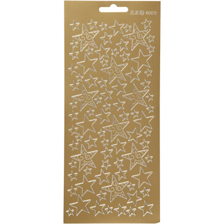 Aufkleber, Sterne, Blatt 10x23 cm, gold, 1 Blatt Aufkleber, Sterne, Blatt 10x23 cm, gold, 1 Blatt von Diverse