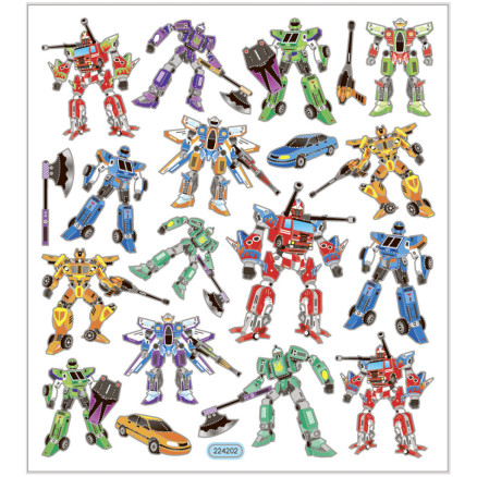 Sticker, Transformers, Blatt 15x16,5 cm, ca. 19 Stk, 1 Bl. Sticker, Transformers, Blatt 15x16,5 cm, ca. 19 Stk, 1 Bl. von Diverse