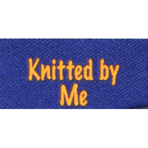Beidseitiges Label Knitted by Me Marineblau von Diverse