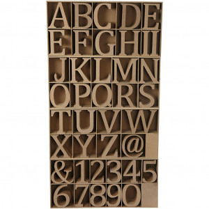 Buchstaben, Zahlen & Zeichen, H 8 cm, Dicke 1,5 cm, 240 Stk/ 240 Pck von Diverse
