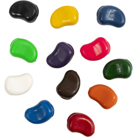 Buntstifte, Bohnen, L: 25 mm, Dicke 15 mm, versch. Farben, 12 Stück / 1 Pk. Buntstifte, Bohnen, L: 25 mm, Dicke 15 mm, versch. Farben, 12 Stück / 1 Pk. von Diverse