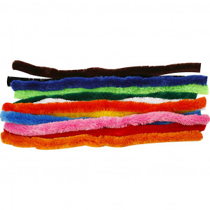 Chenille, Farbenmix, extra dick, L: 45 cm, Dicke 25 mm, 60 versch./ 1 von Diverse