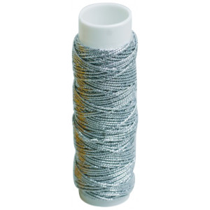 Elastischer Faden Lurex Silber 10 m von Diverse