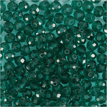 Glasschliffperlen, Größe 3x4 mm, Lochgröße 0,8 mm, Smaragdgrün, 100 Stk/ 1 Pck Glasschliffperlen, Größe 3x4 mm, Lochgröße 0,8 mm, Smaragdgrün, 100 Stk/ 1 Pck von Diverse