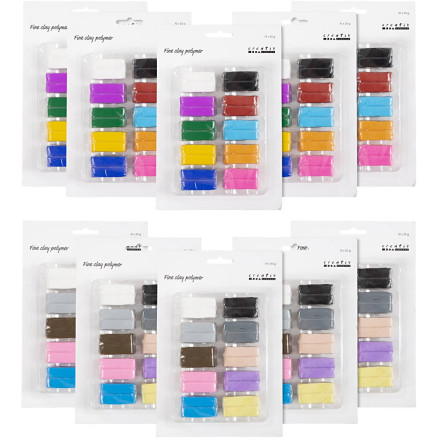 Feiner Polymerton, Sort. Farben, Pastellfarben, 120x20 g/ 1 Pck Feiner Polymerton, Sort. Farben, Pastellfarben, 120x20 g/ 1 Pck von Diverse