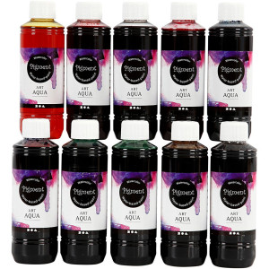 Flüssige Aquarellfarbe, Sortierte Farben, 10x250ml/ 1 Pck von Diverse