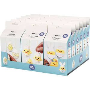 Funny Easter Eggs/Chicken/Family - Bastelsets im Sortiment, 18Set/ 1 P von Diverse