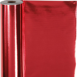 Geschenkpapier, Rot, B 50 cm, 65 g, 100 m/ 1 Rolle von Diverse