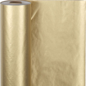 Geschenkpapier , B 50 cm, 60 g, Gold, 100m/ 1 Rolle von Diverse