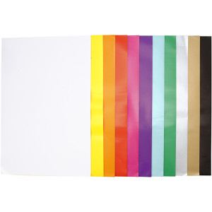 Glanzpapier, Sortierte Farben, 32x48 cm, 80 g, 25 Bl./ 11 Pck von Diverse