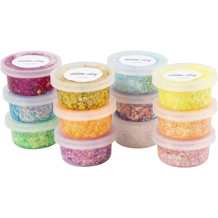 Glitter Clay, Sortierte Farben, 72x20 g/ 1 Pck Glitter Clay, Sortierte Farben, 72x20 g/ 1 Pck von Diverse