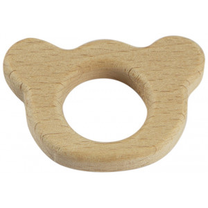 Holzring Teddybär 6,2x4,5cm - 1 Stück von Diverse