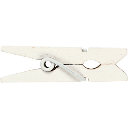 Kleine Wäscheklammern, Größe 35x7 mm, Dicke 9 mm, Weiß, 20 Stk/ 1 Pck Kleine Wäscheklammern, Größe 35x7 mm, Dicke 9 mm, Weiß, 20 Stk/ 1 Pck von Diverse