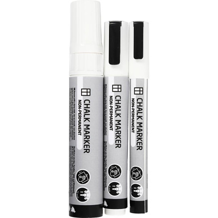 Kreidestifte, Strichstärke 3+6+15 mm, Weiß, 3 Stk/ 1 Pck Kreidestifte, Strichstärke 3+6+15 mm, Weiß, 3 Stk/ 1 Pck von Diverse