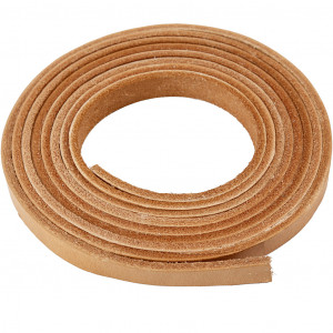 Lederband, B: 10mm, Stärke: 3mm, 2m, Natur von Diverse