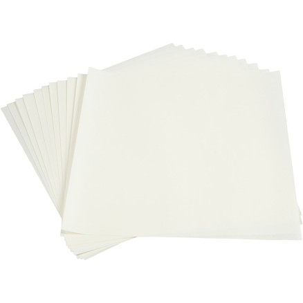 Leichtes Papier, Blatt 30x30 cm, 80 g, weiß, 12 Blatt/ 1 Pk. Leichtes Papier, Blatt 30x30 cm, 80 g, weiß, 12 Blatt/ 1 Pk. von Diverse