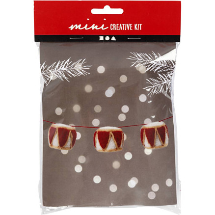 Mini DIY Kit, Trommel, Durchm. 33 mm, beige, gl. rot, 1 Satz Mini DIY Kit, Trommel, Durchm. 33 mm, beige, gl. rot, 1 Satz von Diverse