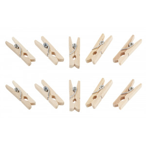 Mini Holzklammern Natur 2,5cm - 10 Stk von Diverse