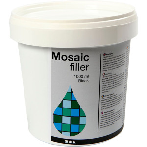 Mosaikspachtel, schwarz, 1000 ml/ 1 Eimer von Diverse